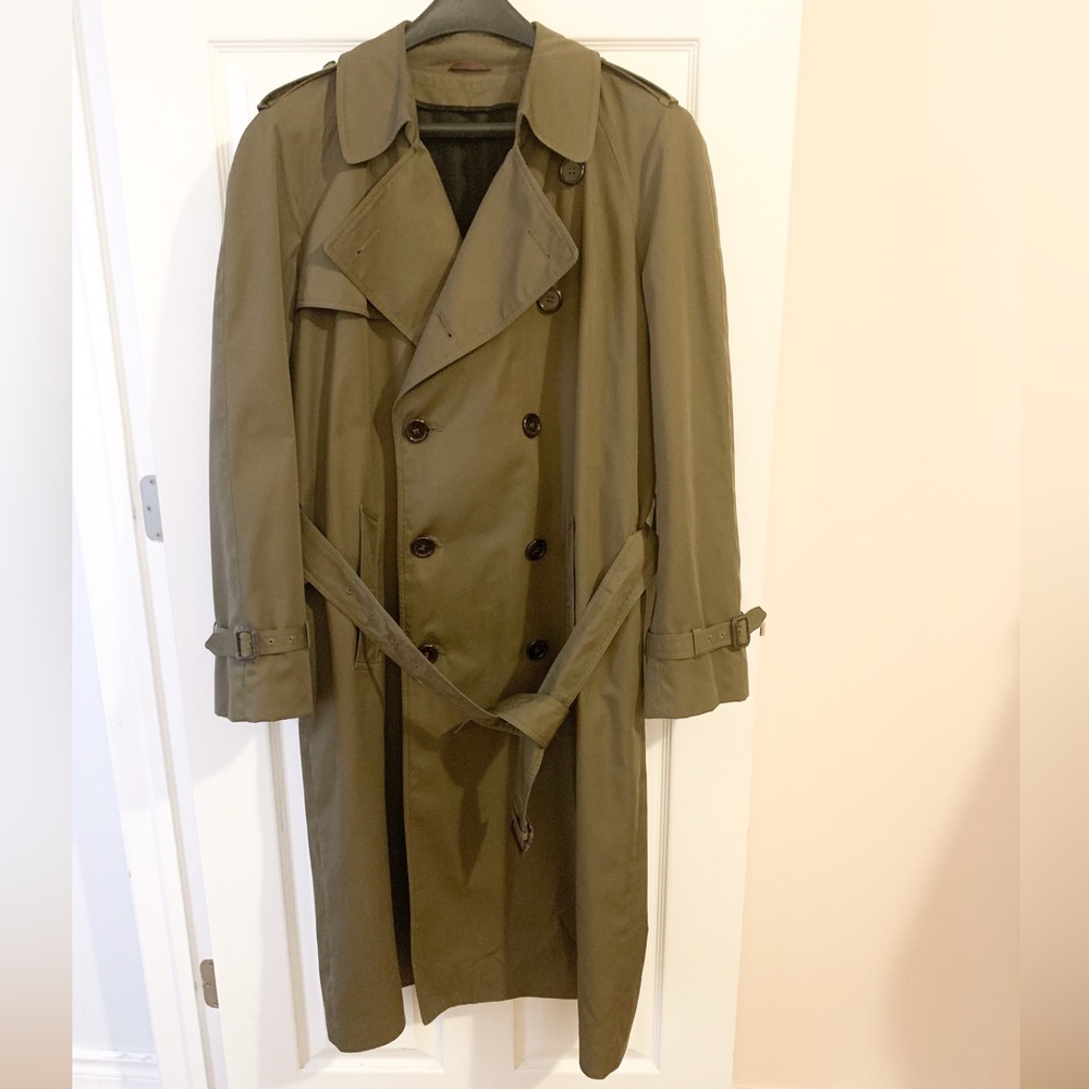 Blackburns of England Men's Olive Trench Coat - size XL